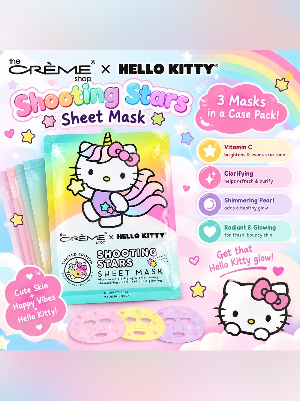 The Crème Shop x Hello Kitty Shooting Stars Sheet Mask